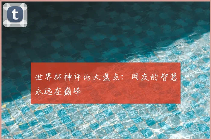 世界杯神评论大盘点:网友的智慧永远在巅峰